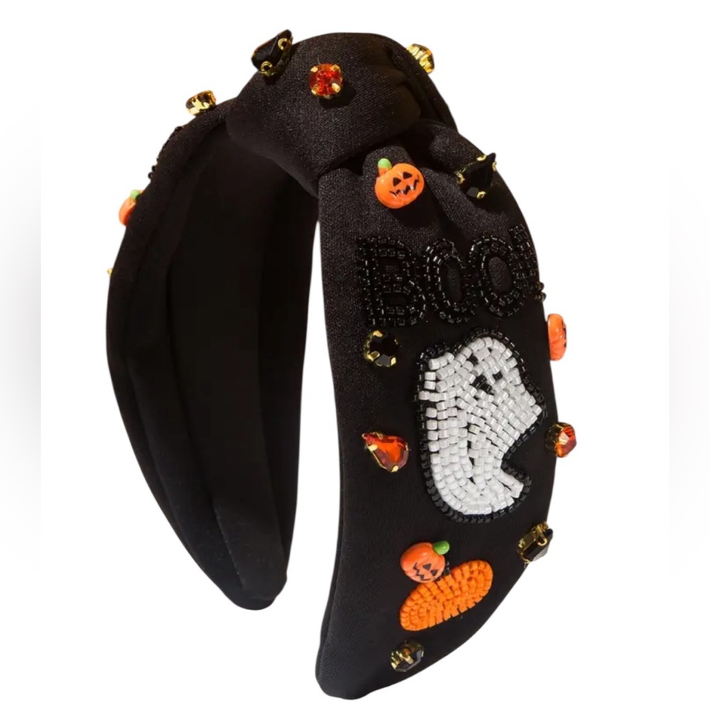 Black Halloween Boo Ghost Headband